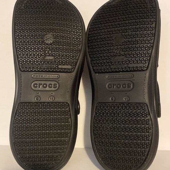 Crocs at Work Bistro Non Slip Resistant Black Clogs - Picture 7 of 8